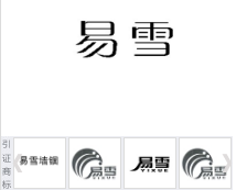 第16685414号“易雪”商标不予注册复审决定书