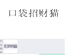 第15849325号“口袋招财猫”商标不予注册复审决定书